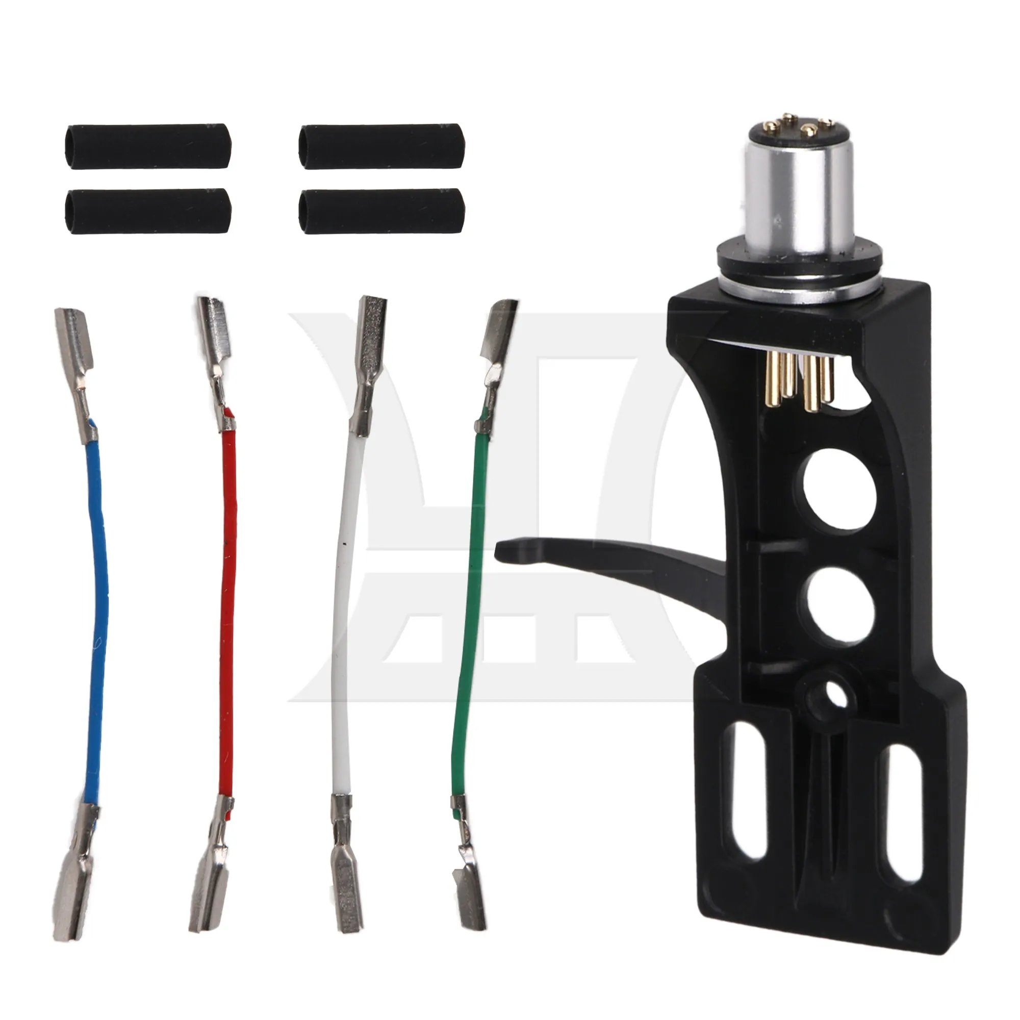 

Yibuy 1 Set Record Player Phonograph Head Shell Black H-4 Aluminum Alloy Replacement Good Sound Quality