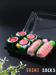 3 Pairs of Mid-Calf Socks, Suitable for Both Men and Women, Novelty and Fun Salmon Sushi Gift Socks, Comfortable and Breathable, Suitable for Parties, Casual Wear, Novelty Gifts, Valentine's Day, Christmas, New Year, Autumn and Winter, All-Season, Cute and Fun Socks
