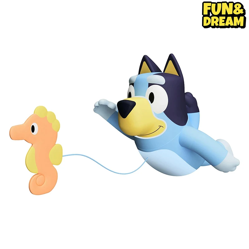 Bluey Family Bathed In The Water And Swam With Toys To Soothe Young Children Bluey Bathroom Toys Children\'S Bath Soothing Toys