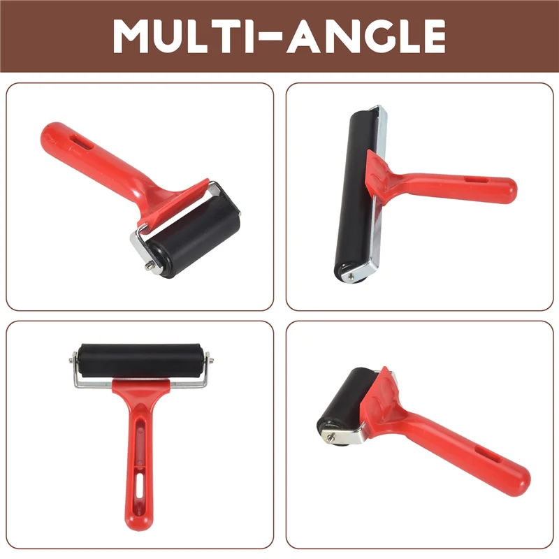 【Venda relâmpago】3 pçs rolo de borracha brayer cola rolo ferramentas para impressão carimbar papel de parede colagem aplicação 6/10/20 cm