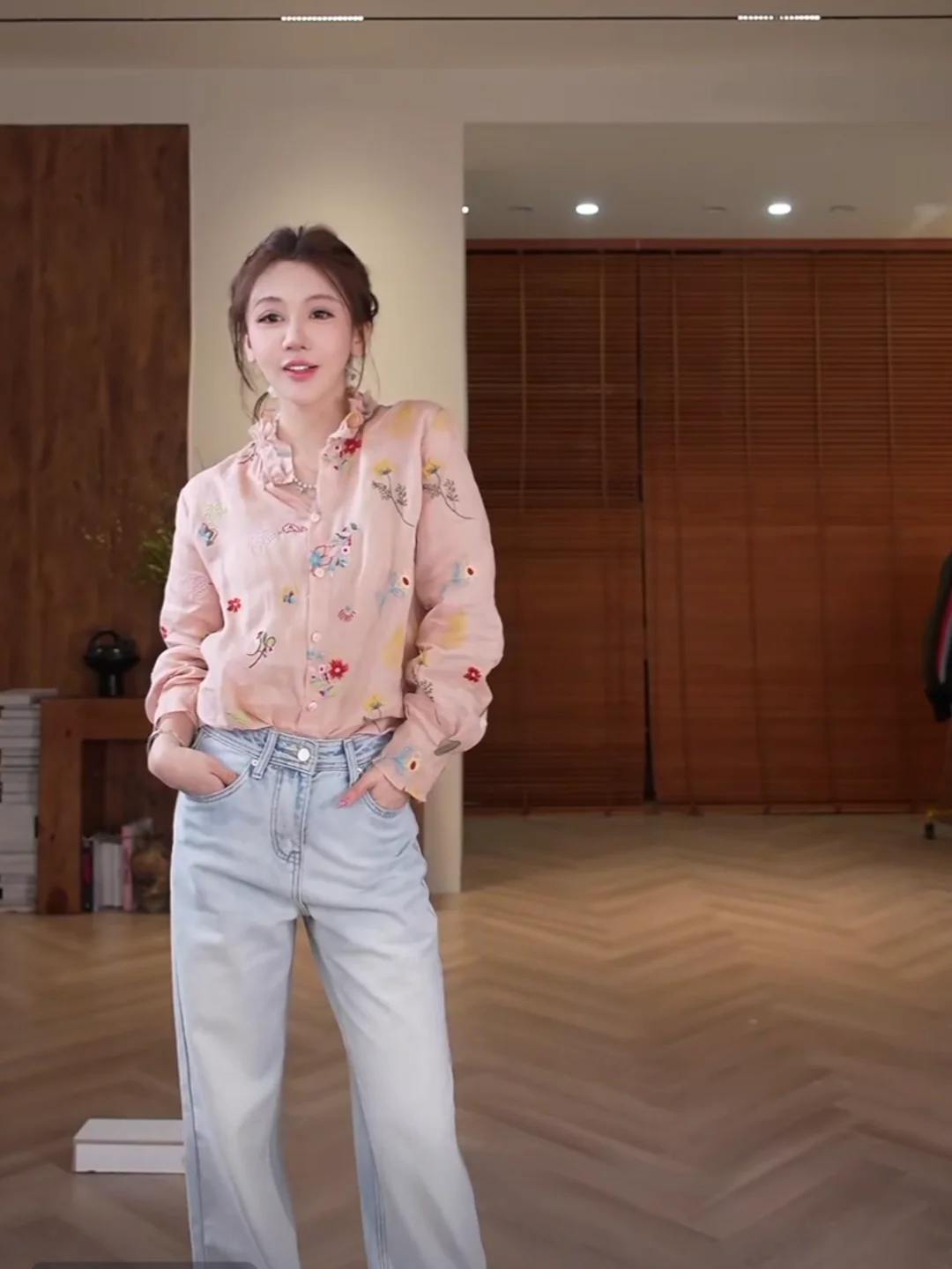 

BaiXue Recommended Hot Summer Vintage Hong Kong Sle Waed Slimming Straight Leg Jeans Women's Mid-Rise l Waist Jeans