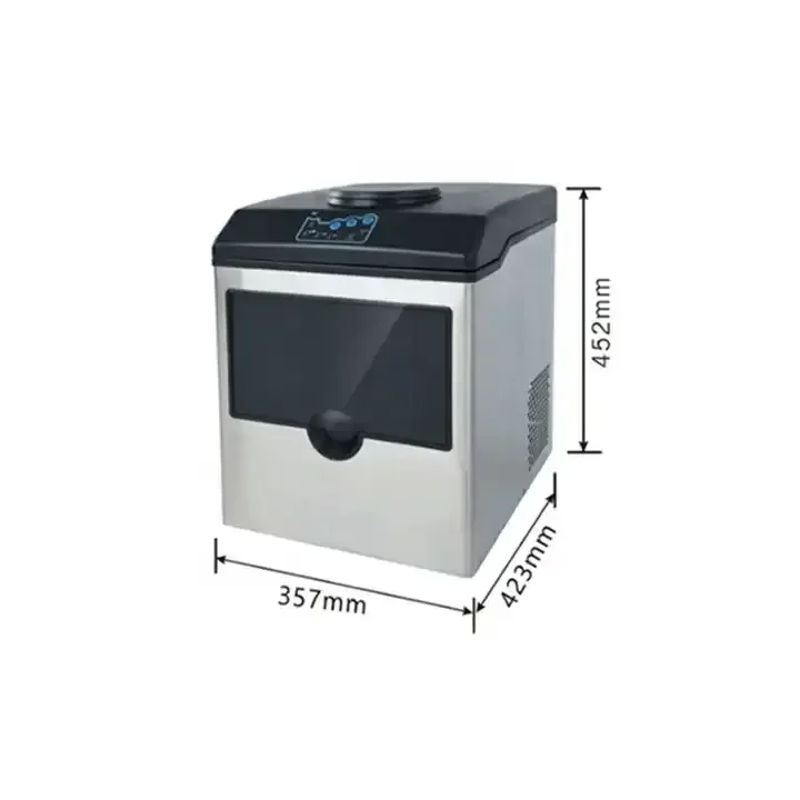 Pellet Beverage Counter Ice Makers Mini Portable Kitchen Household Steel Stainless Countertop Tabletop Cube Making Ice Machines