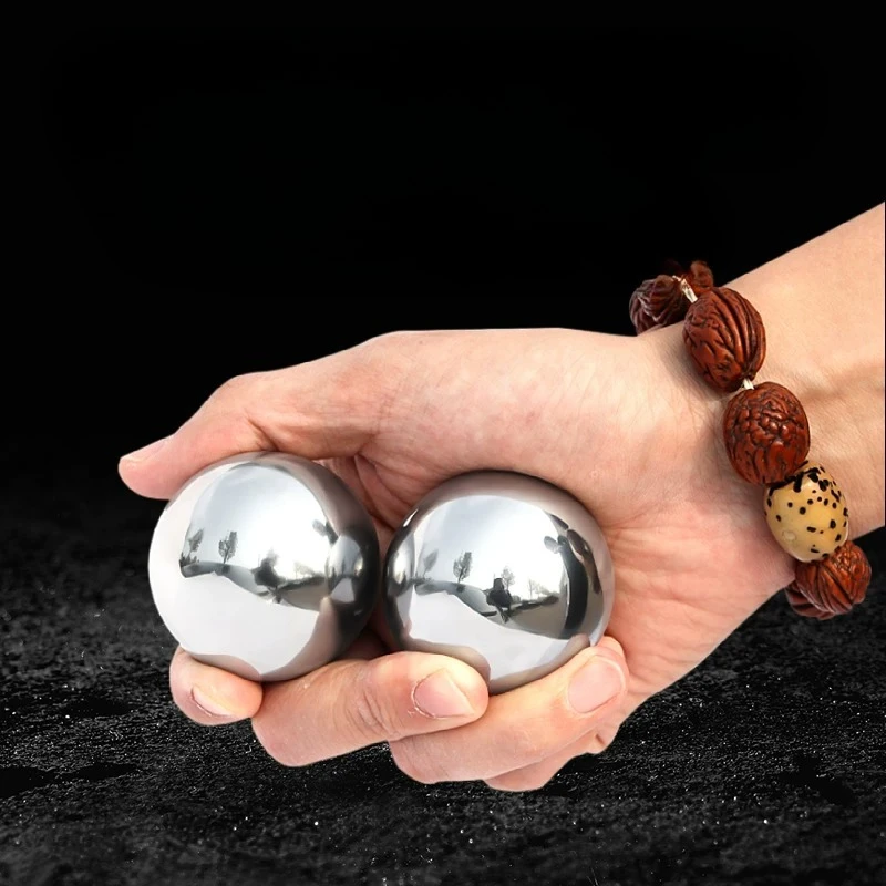 Chinese Style Lucky Solid Steel Baoding Balls Multiple Sizes Weights Palm Massage Stress Relief Health Care Exercise Balls For