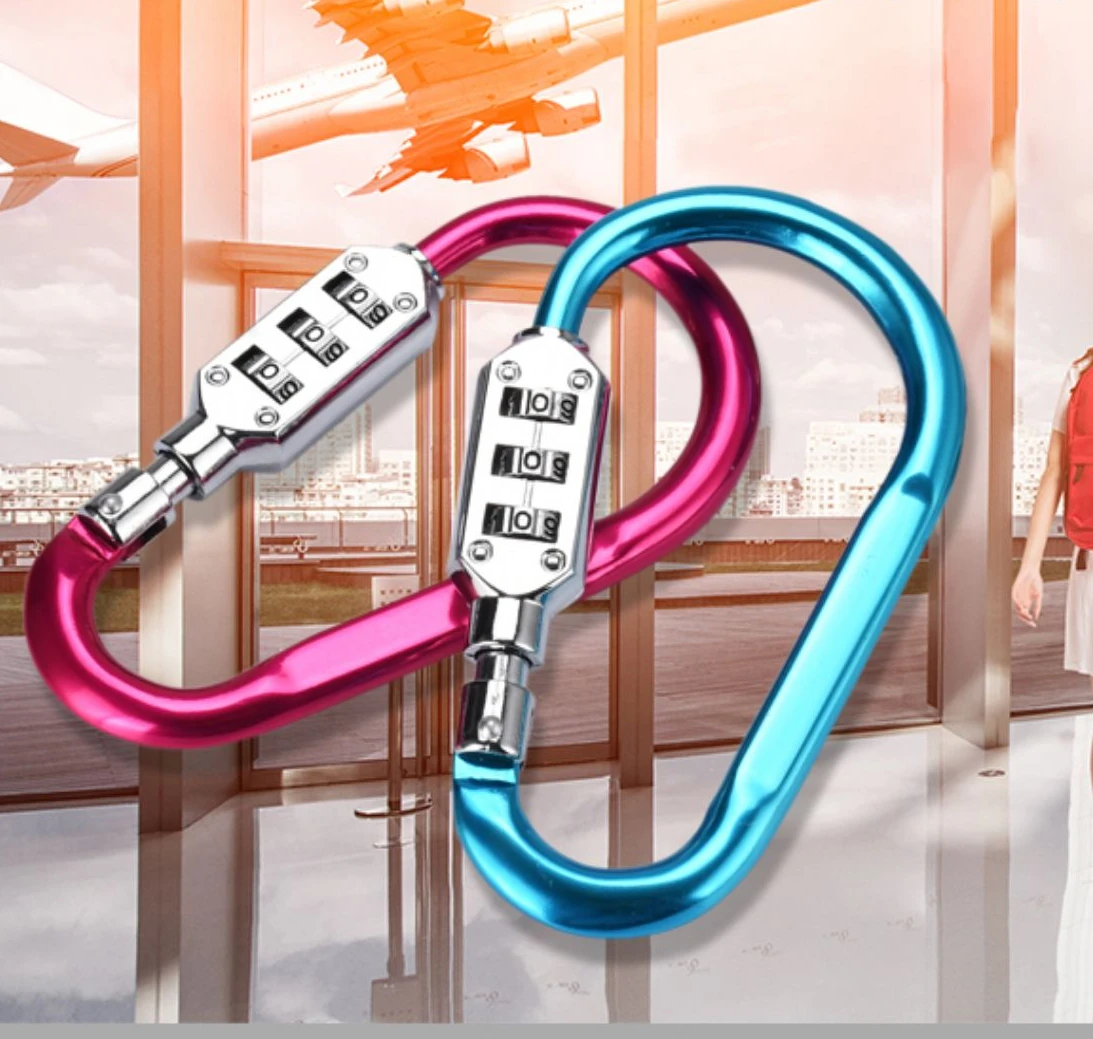 Colored password lock D-type luggage lock for household use