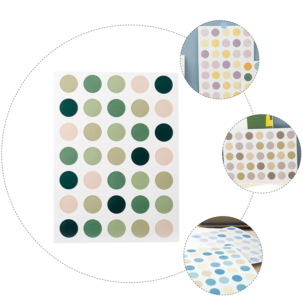 

20 Sheets Dot Stickers Craft Seal Circle Tag Sealing Scrapbook Decals Gift Wrapping Colored