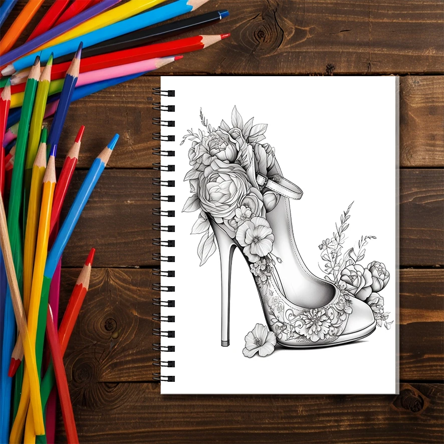 Adult Coloring Book - 8.3x 11.2 Inch 22 Page Coloring Book - Helps Reduce Stress and Ease Emotions