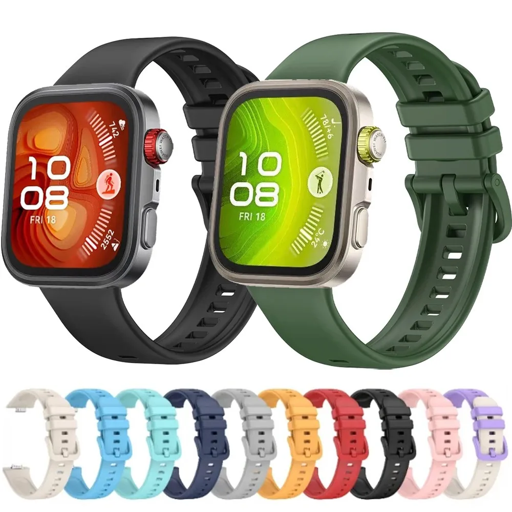 Sports Silicone Strap for Huawei Watch Fit 3/4/4 Pro Smartwatch Colorful Buckle Wristband for Huawei Watch Fit 4 Pro Accessories