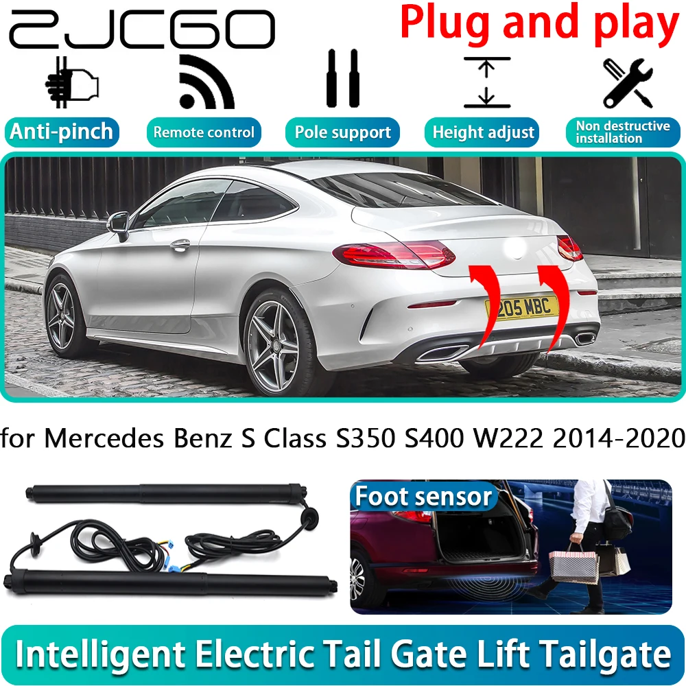 

ZJCGO for Mercedes Benz S Class S350 S400 W222 2014-2020 Car Electric Powered Tailgate Power Liftgate Automatic Tailgate System