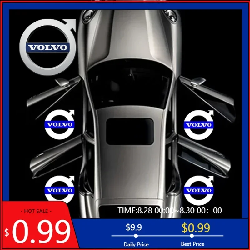 

Universal Bracket 2Pcs lamp Volvo V40V60V90XC40XC60XC90S90 projector Logo car LED welcome lamp ghost projection lamp car supplie