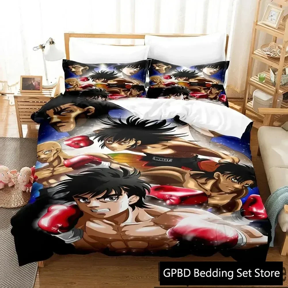 Fighting Spirit Hajime No Ippo Anime Bedding Set Boys Girls Twin Queen King Size Duvet Cover Pillowcase Bed boys Adult