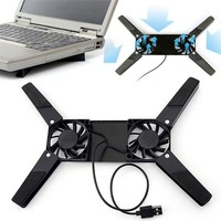 New Laptop Cooling Pad Laptop Cooler USB Powered Cooling Pad Bracket 2 Fans for Laptop Universal 7 15\
