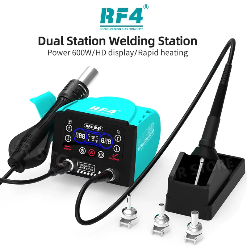 

RF4 RF-H6 RF-H7 Hot Air Gun Soldering Station New Version Powerful Thermoregulation Function for PCBChip Repair Fast Desoldering