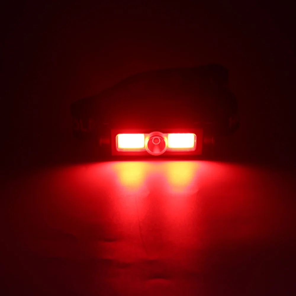 Imagem -05 - Portátil Cob Mais Xpe Led Farol Vermelho Branco Luz ao ar Livre Acampamento Pesca Faróis Lanterna de Trabalho com Ímã