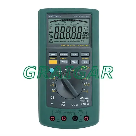 004 MASTECH MS8218 Digital Multimeter 50000 Counts Multifunction True RMS PC USB DMM 5 1/2 Bit Auto Range Tester Ammeter Multite