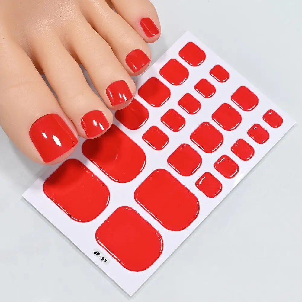 22 نصائح الصلبة خبز الحرة هلام تو شرائط الأظافر عارية اللون ملصقات باديكير الوردي لتقوم بها بنفسك لاصق مسمار أحمر أسود جل مانيكير بولي O9R5