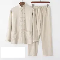 Hanfu hombres Año Nuevo Chino Top pantalón ropa de Kung Fu blusa fiesta traje Tang masculino más M-XXXXXL ropa tradicional china masculina