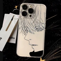 Japanese anime Gojo Satoru Simple Soft Clear Case protection for iPhone 15 14 13 12 11 14 Pro Max XS XR 7 8 Plus X SE Coque