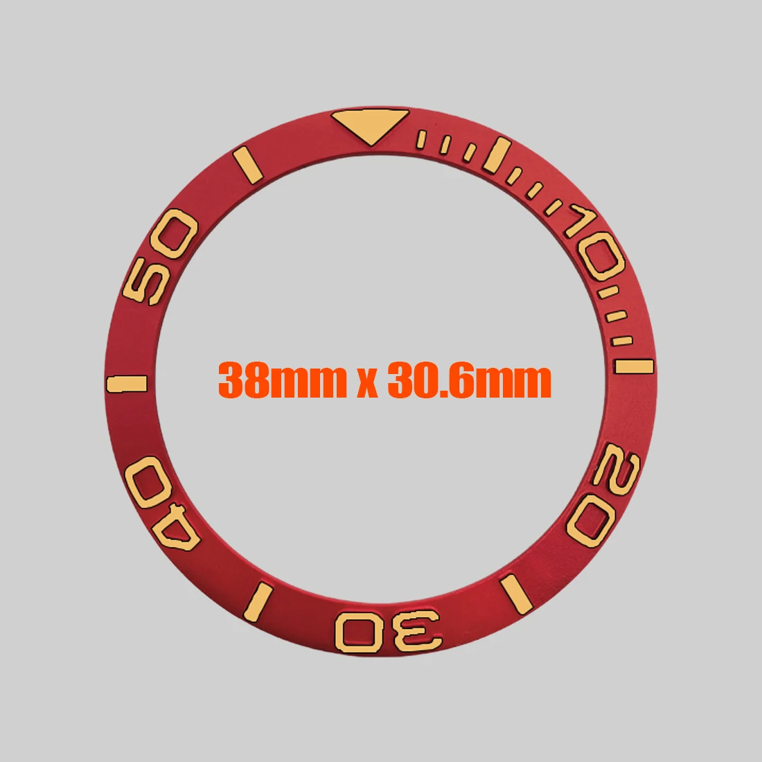 Inserto per lunetta in alluminio da 38mm anello con cornice SUB curvo adatto per SUB SKX007 SKX009 custodia per orologio SRPD 38x30.6mm inserto per lunetta per orologio curvo