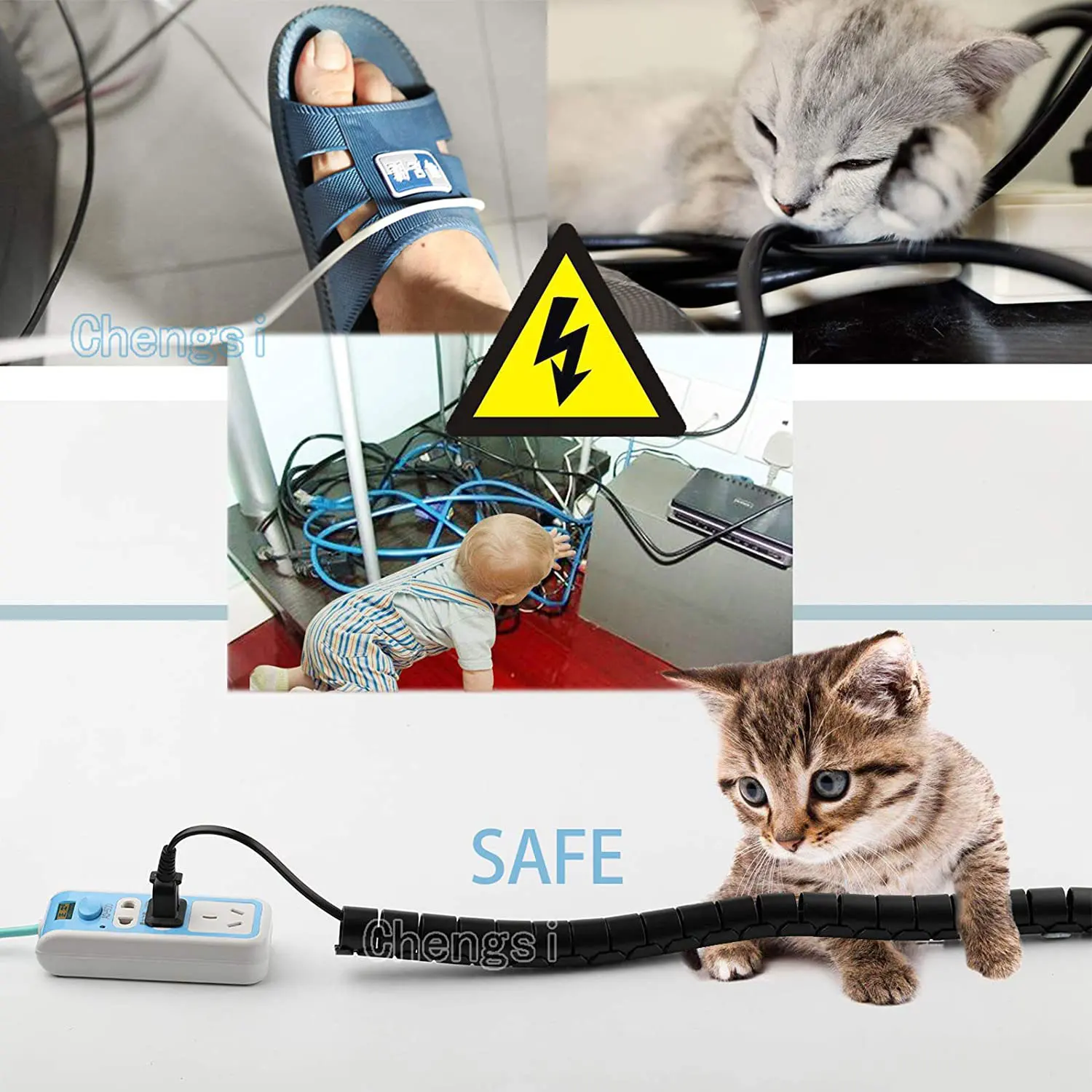 ZoeRax 2 м 15/20/25 мм гибкая спиральная защита для кабеля, органайзер для кабеля, защитный зажим для шнура, органайзер, инструменты для управления