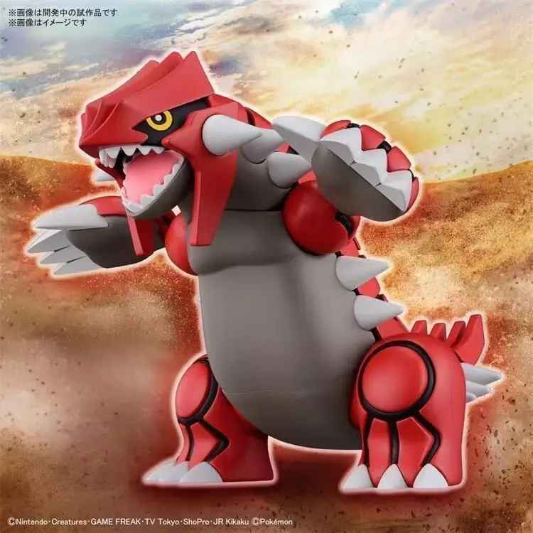 original-bandai-pokemon-figures-pokmon-plamo-series-groudon-diy-assembly-collectible-anime-action-figures-ornaments-figure-toys