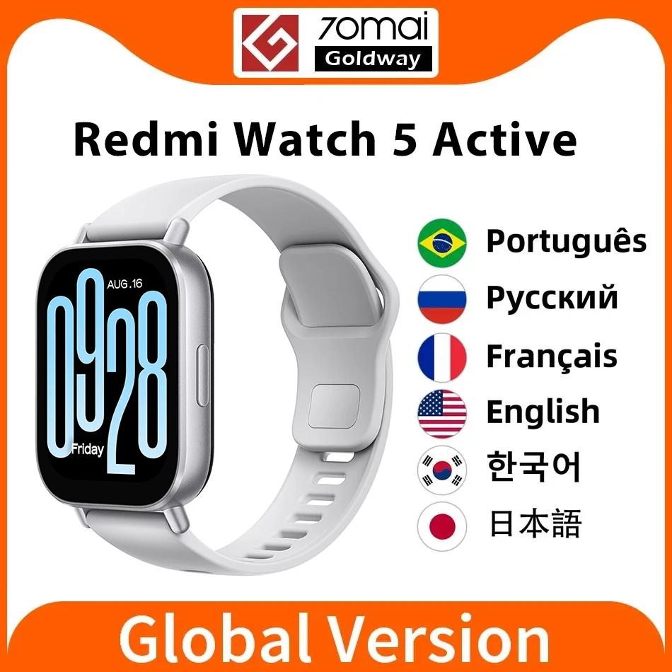 New Global Version Xiaomi Redmi Watch 5 Active Bluetooth Phone Call Smartwatch 2" Big Screen 140+ Sport Mode 5ATM Waterproof