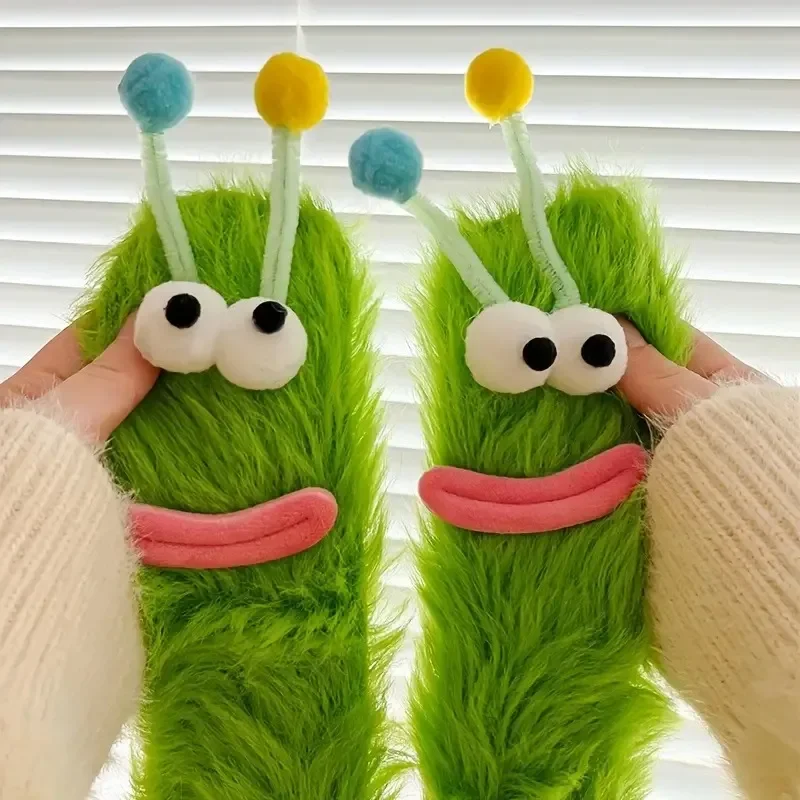 المرأة منتصف الجوارب الخريف الشتاء الدافئة أفخم غامض صوف مبطن النعال الجوارب للأمومة بعد الولادة الراحة المنزلية #2