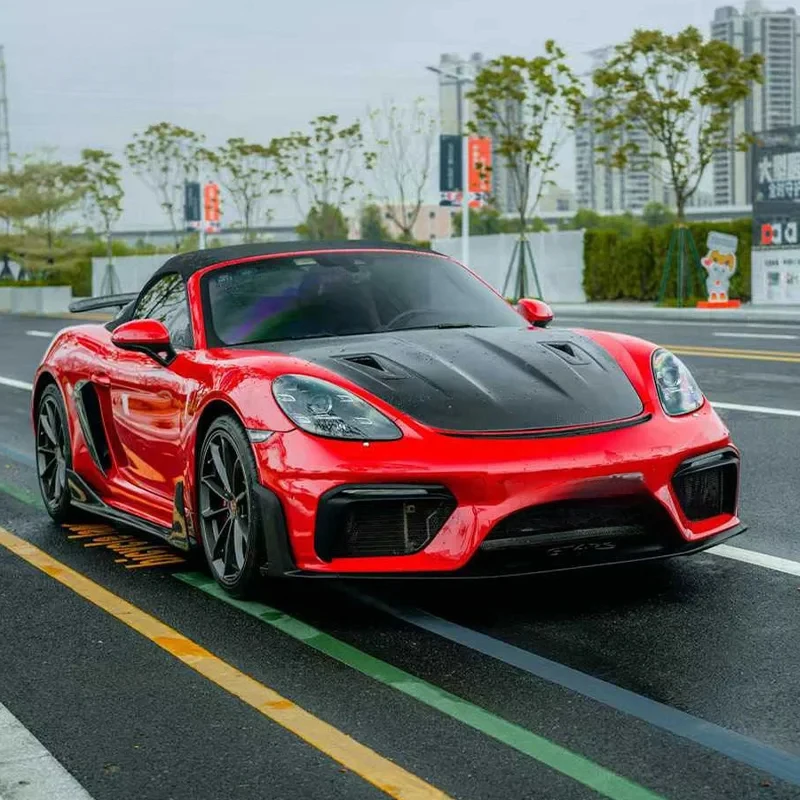 

op Selling Lightweight Wet Carbon Bonnet 718 Series Performance Upgrade