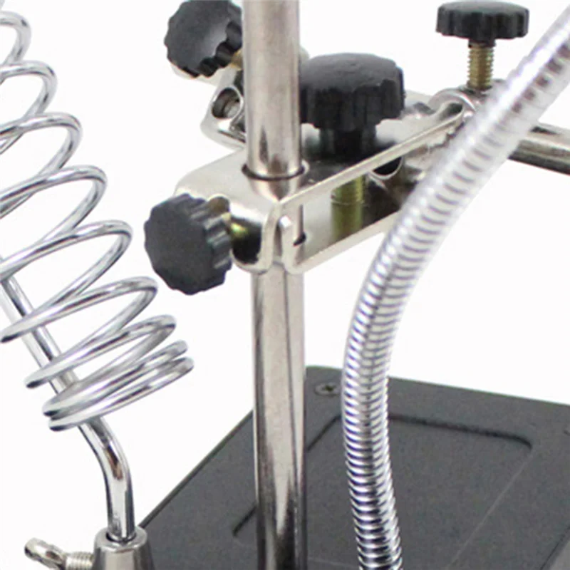 

A53Q-Welding Magnifying Glass 3X Desktop Welding Repair Tool Loupe Hand Soldering Solder Iron Stand Holder EU Plug