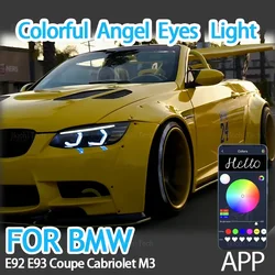 RGB multi colors M4 style Light Rings APP control DRL LED Angel Eyes Kit For BMW E92 E93 Coupe convertible Cabrio M3 2006-2013
