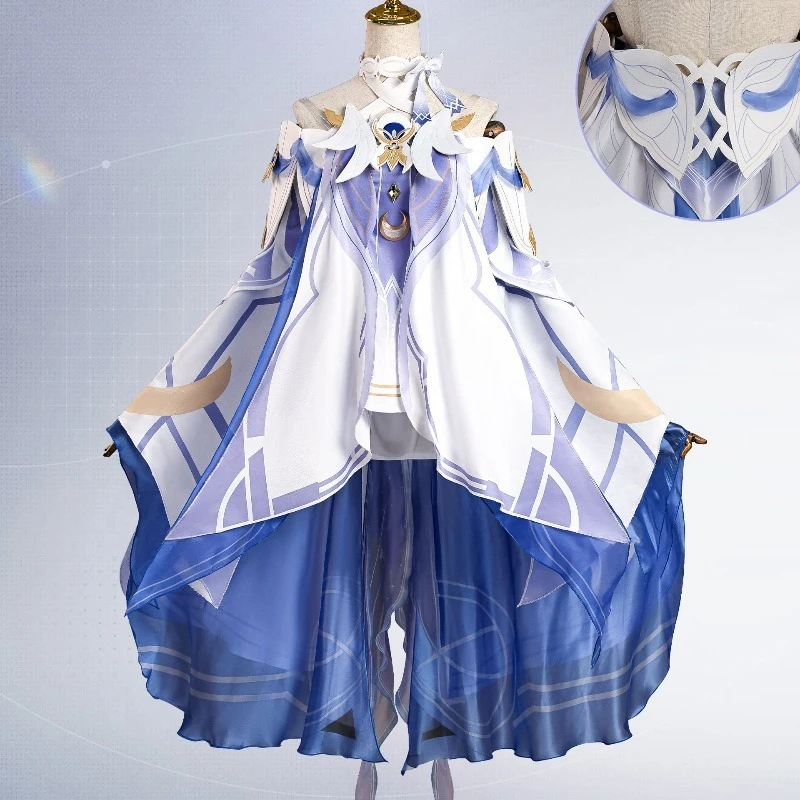 

Genshin Impact Game Anime Peripheral Columbina Hyposelenia Cosplay Clothing Accessories Wig Comic-Con Party Cos Costume