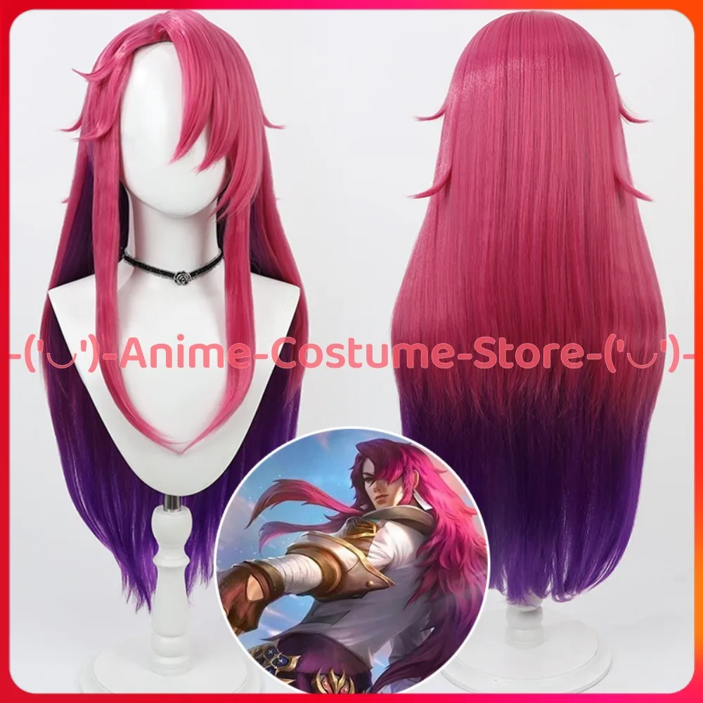

LoL Yone Cosplay Wig Red Purple Anime Game Character Halloween Carnival Party Costume Wigs Heat Resistant Synthetic Hair