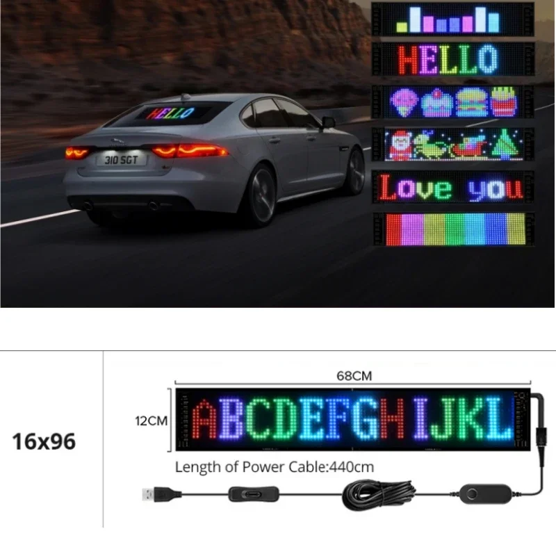 Moduł ekranu LED aplikacja do przewijania tekstu RGB lub sterowanie Bluetooth elastyczne oświetlenie panelowe LED do billboardów w sklepie z