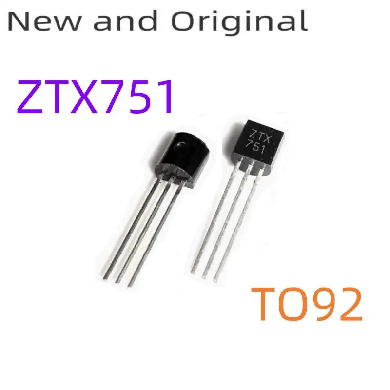 

ZTX751 TO-92 New and Original 80V 6A PNP SILICON PLANAR MEDIUM POWER TRANSISTORS