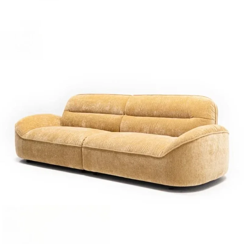 Vintage fabric inline living room three-seater modern simple sofa