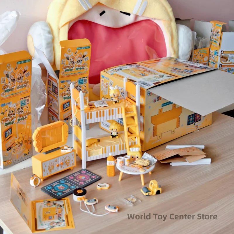 Genuine Re-Ment Kagamine Rin/Len Hatsune Miku Action Figure Toys For Kids Gift Collectible Model Ornaments Toy Gifts