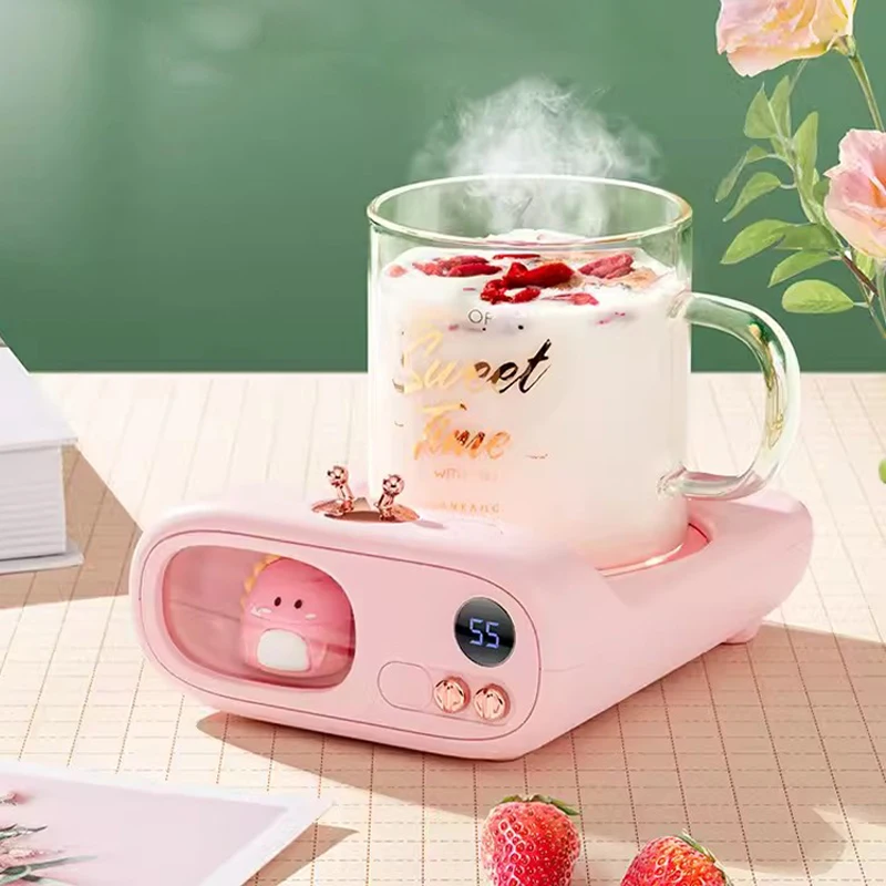 110-220V Cup Heater Coffee Mug Warmer Cute Pet Warmer Coaster Electric Hot Plate Smart Heating Pad For Milk Tea Water Best Gift