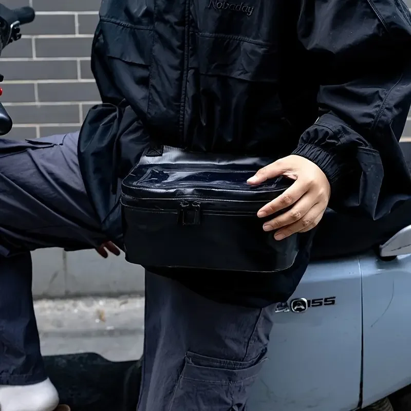 Torba na deskę rozdzielczą motocykla z ekranem dotykowym do nawigacji, na telefon komórkowy, do pojazdów elektrycznych, torba do przechowywania, torba do zawieszenia na rowerze, zapewniająca bezpieczeństwo.