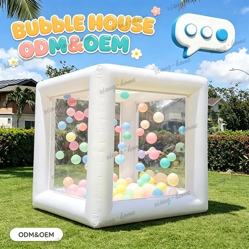 PG White Inflatable Cash Cube Money Booth, Balloon Cube Grab Machine, Carnival Game Inflatable Box for Party and Event Rental