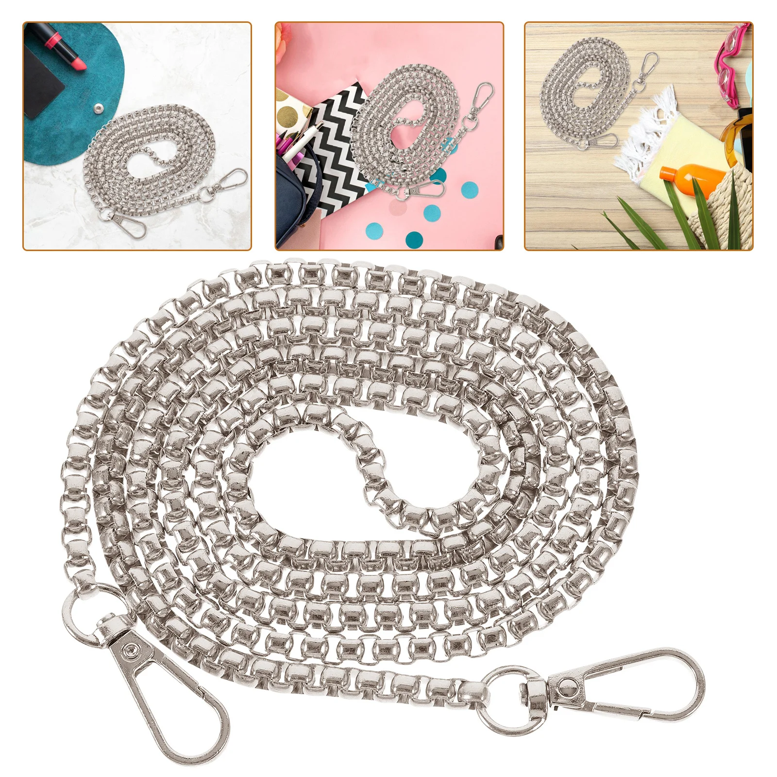 スムーズな仕上がりのバッグチェーン交換用、女性用ハンドバッグ用、シックな装飾チェーンストラップ、DIYバッグ製作用品、財布ハンドル