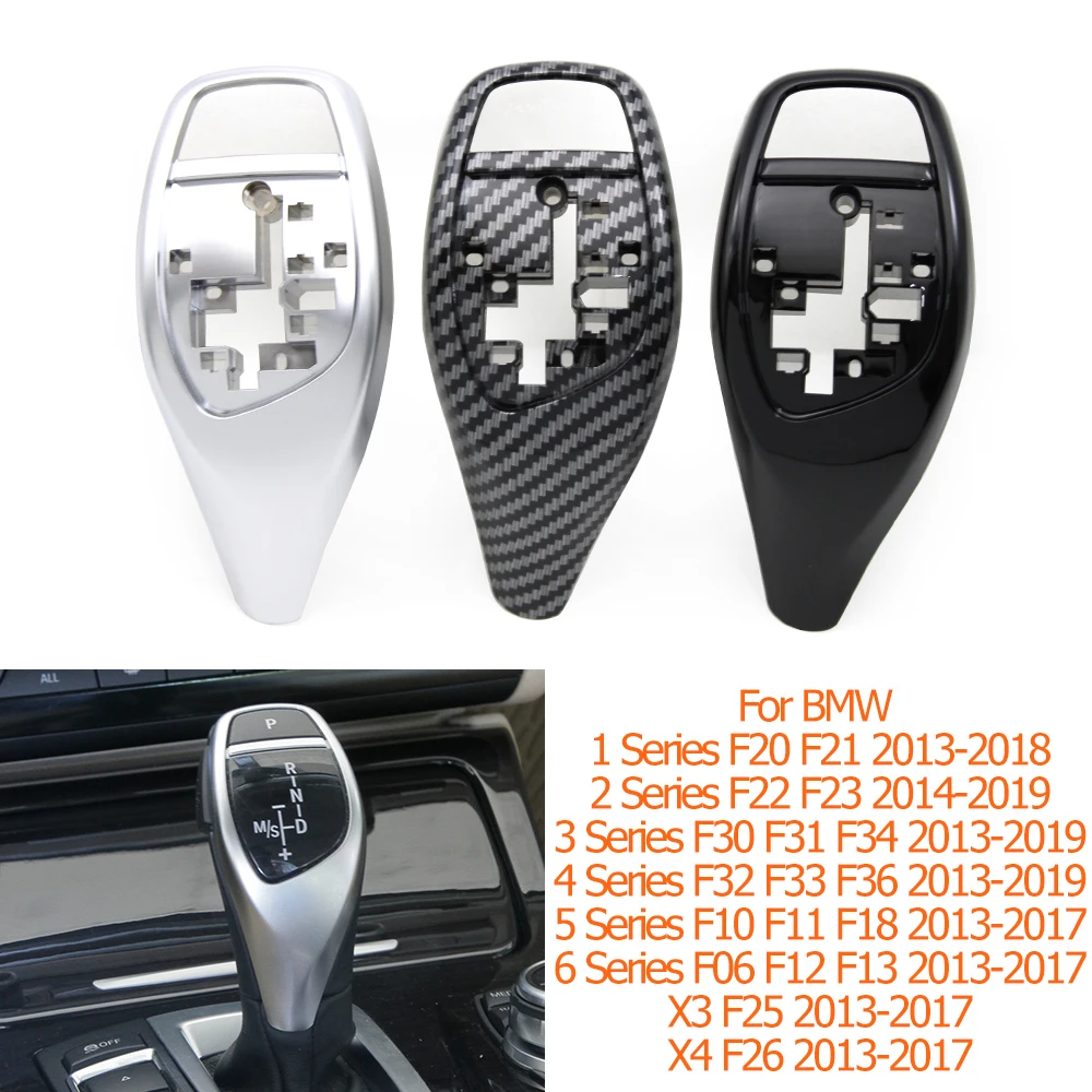 Image of LHD RHD Gear Shift Knob Trim Shifter Lever Cover For BMW 1 2 3 4 5 6 Series X3 X4 F20 F30 F31 F34 F36 F10 F11 F06 F12 F25 F26
