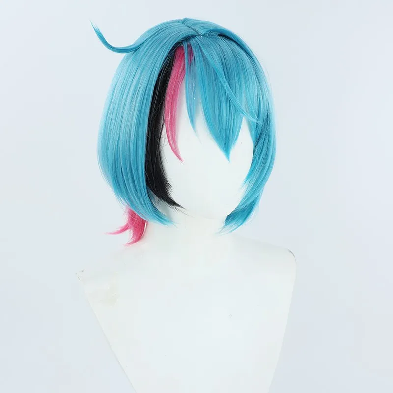 Virtual YouTube Vtuber Kyo Kaneko Cos Cosplay Wig Halloween Carnival Party Props Synthetic Hair Heat Resistant Fiber + Wig Cap