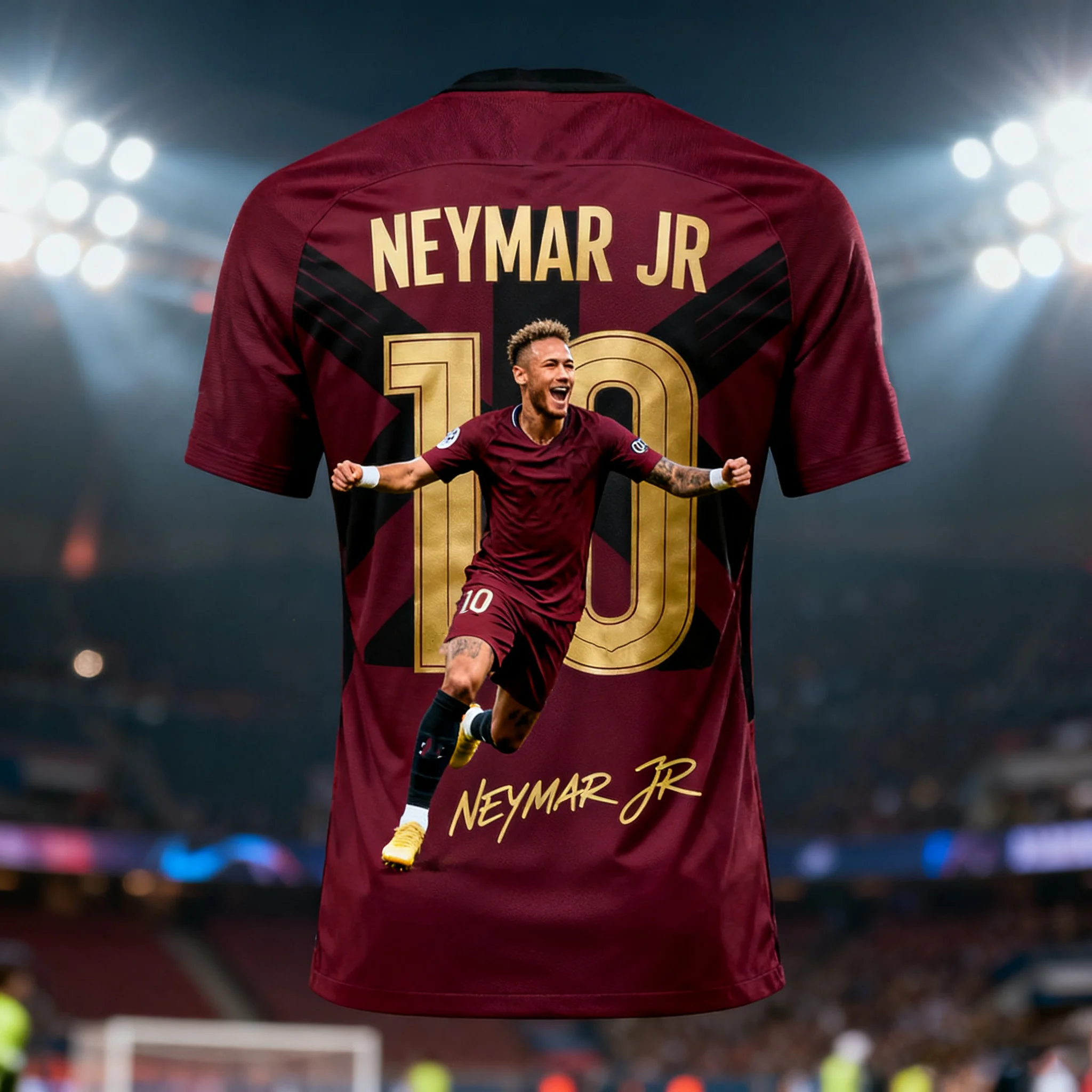 

Лидер продаж, футбольная футболка Neymar Special Edition для мужчин, женщин и детей, памятная тренировка, быстросохнущий дышащий спортивный модный топ