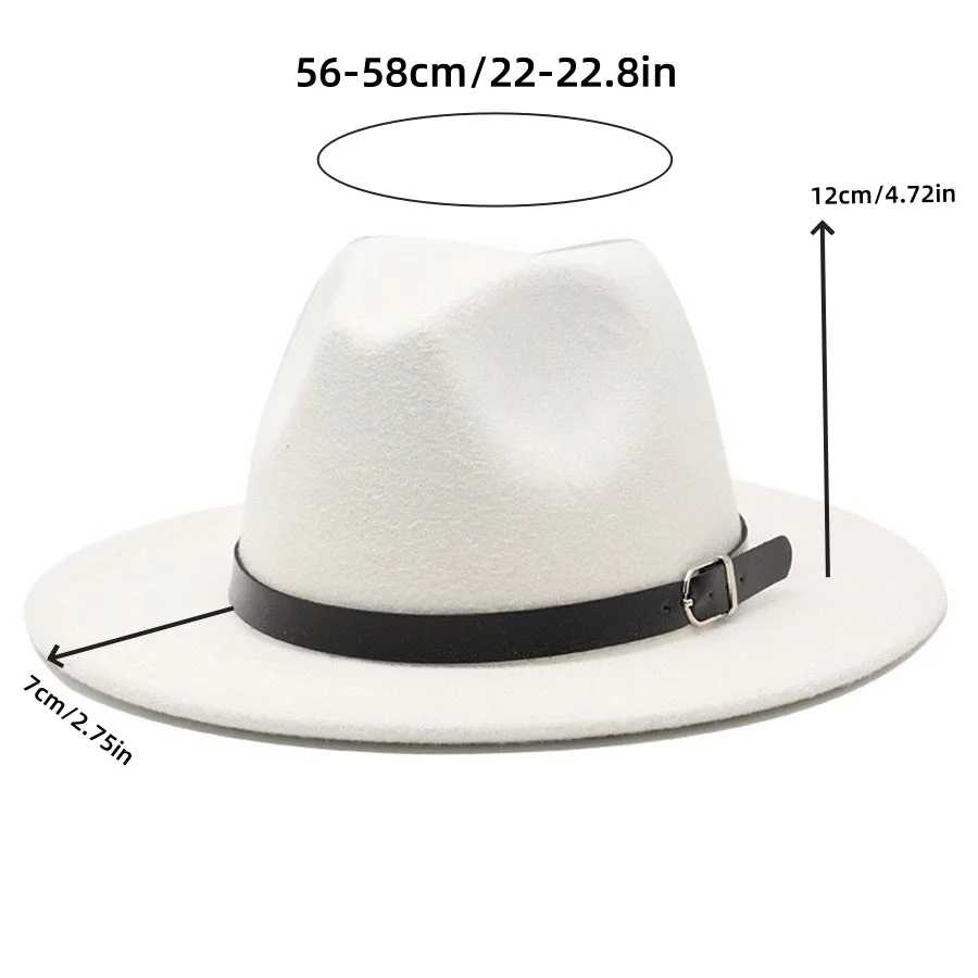 1 Stück Modische Herren-Fedora Damen-Mode-Jazzhut Sommer Frühling Schwarze Wollmischung Mütze Outdoor Freizeithut – Detail 2
