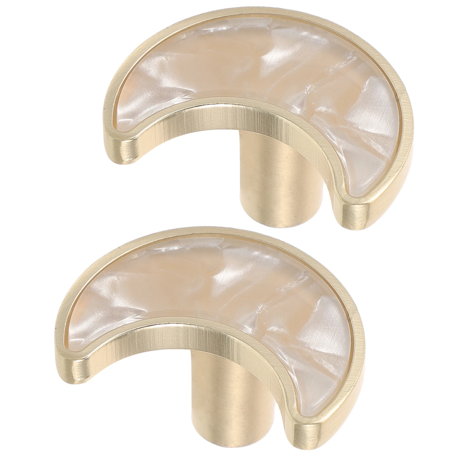 

1Pair Moon Shaped Zinc Alloy Cabinet Handles Modern Single Hole Door Pulls for Drawers Wardrobe Kitchen Closet Hardware