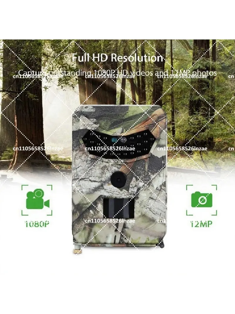 PR100A Trail Camera 940nm No Glow Night Vision 12MP Waterproof Wildlife Cam for Outdoor Scouting and Video Recording