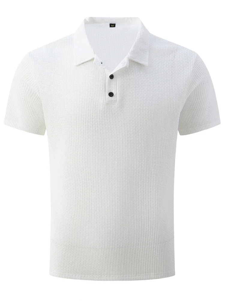 Summer men's loose and comfortable short-sleeved polo shirt ice silk breathable business fashion T-shirt high quality clothing
