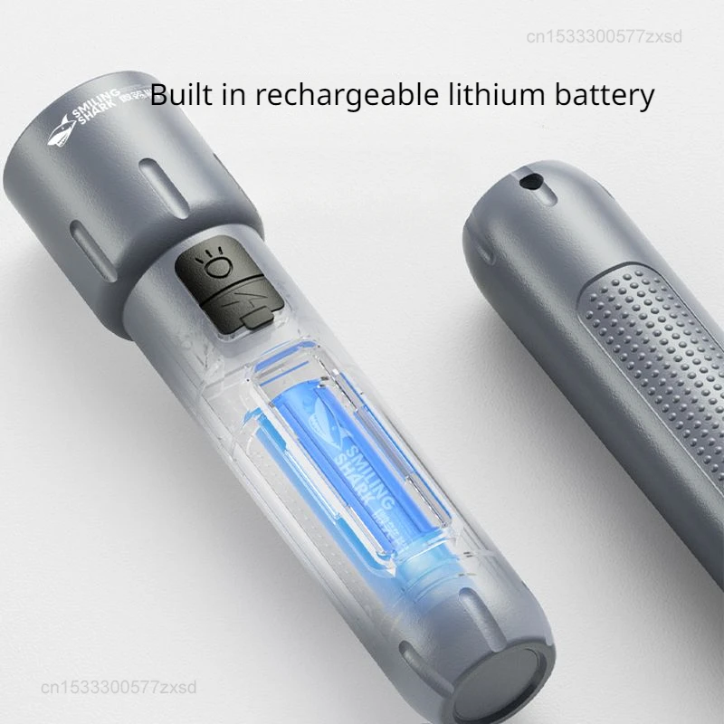 Xiaomi Smiling Shark Flashlight Strong Light Ultra Bright Rechargeable Household Multi Functional Outdoor Waterproof Flashlights