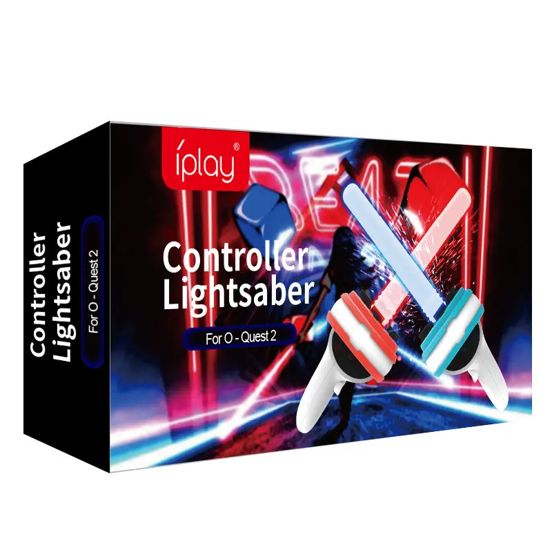 ملحقات عصا الضوء Iplay Gamepad لـ Oculus Quest2 VR مقبض Lightsaber (عصا) مجموعة لعبة قابلة للتطبيق لـ Rhythm Lightsaber #1