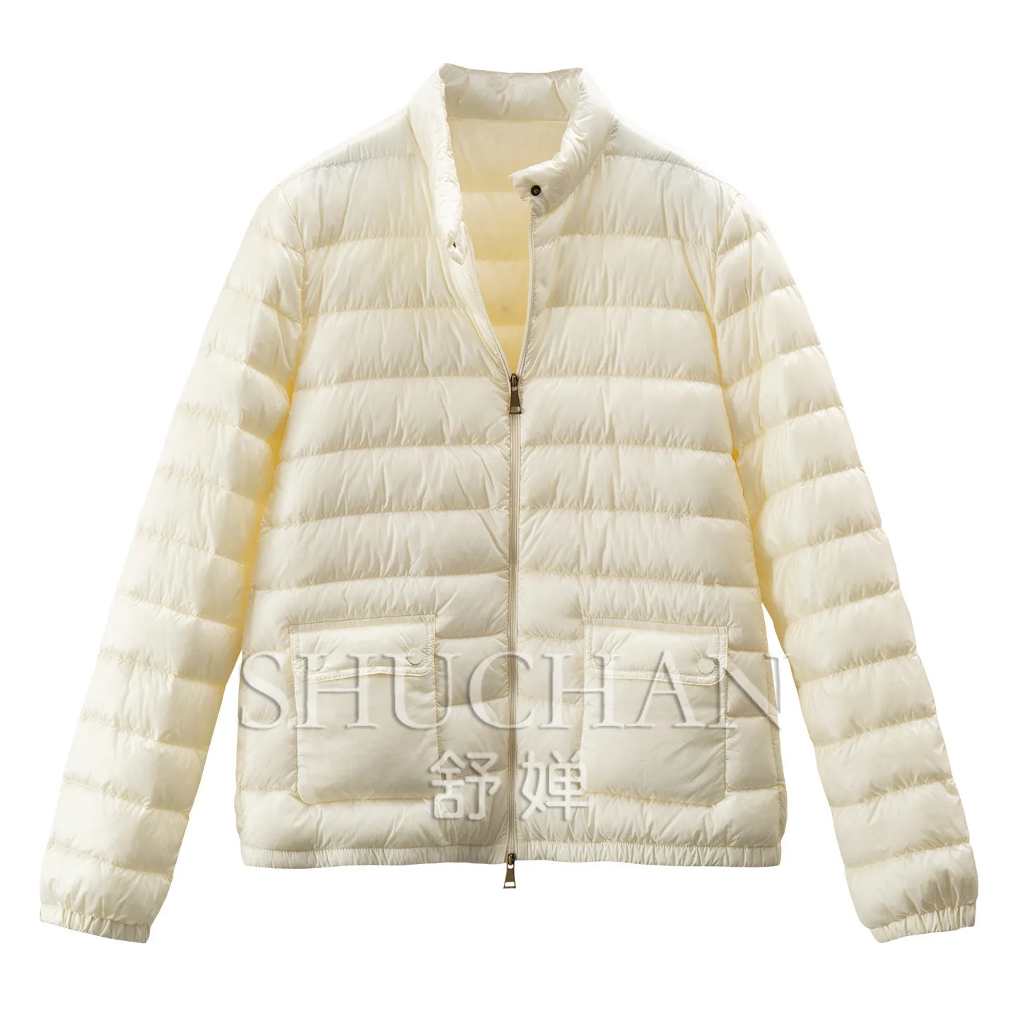 French Luxury Peace of Mind 95 White Goose Down Stand-up Collar Down Jacket Women's 62G0
