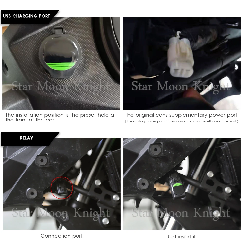 Voor Kawasaki Versys X-300 X300 X 300 12V 30A Motorcycle Dual Usb Interface Digitale Display Charger Adapter Poort